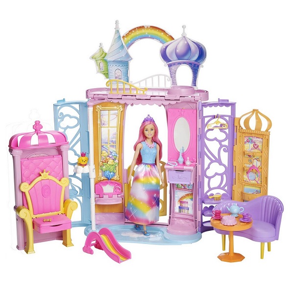 Переносной радужный дворец с куклой Barbie®  